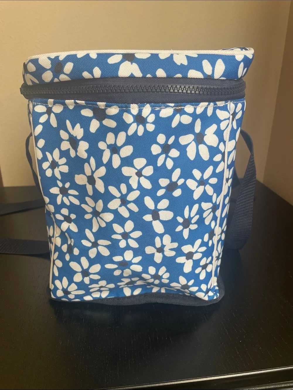 Kate Spade Cooler Bag Blue White Flowers Large Insulated Beach Picnic Road Trip